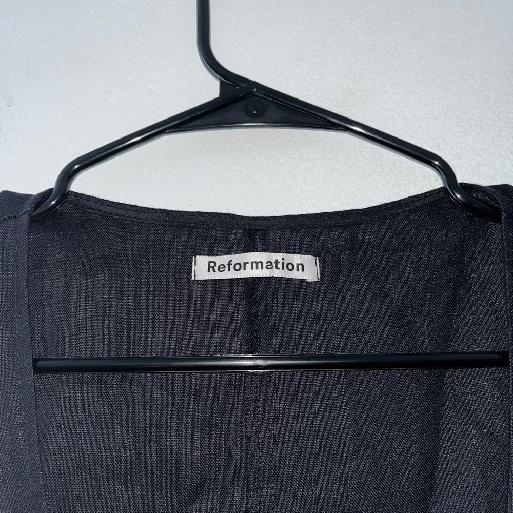 Reformation Charcoal Button-Front Midi Dress - Picture 8 of 12